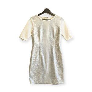 Sachin + Babi Eternity Shift dress in brocade and laser cut panels, size 0, NWT